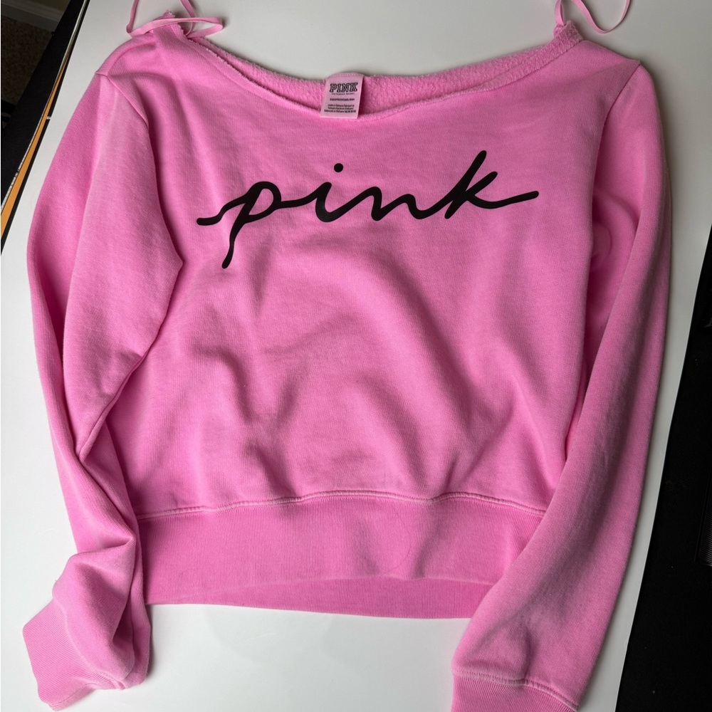 PINK Victoria's Secret Pink Off-the-Shoulder Sweater